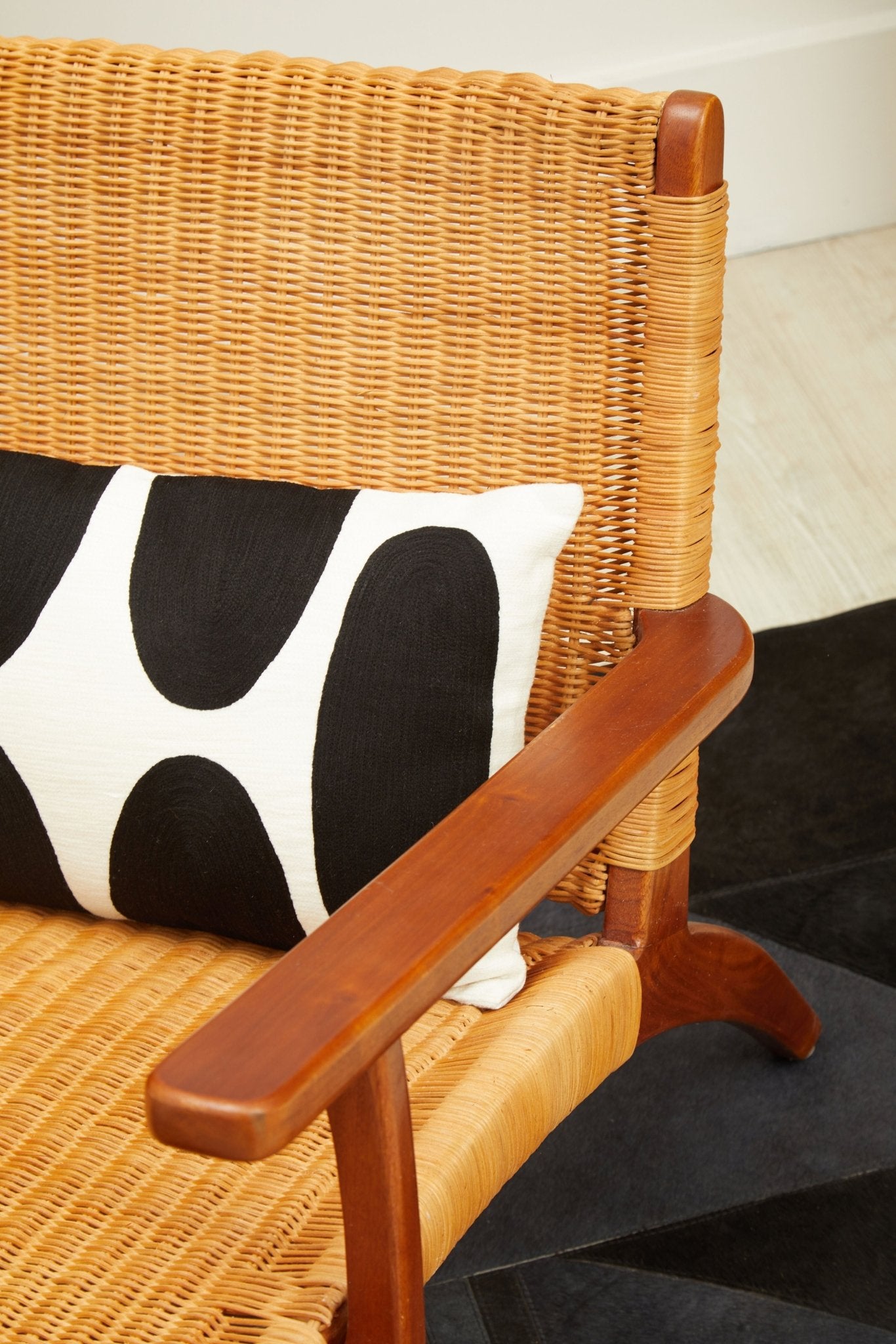 Gunner Woven Chair In Brown Natural Rattan - Skandi London