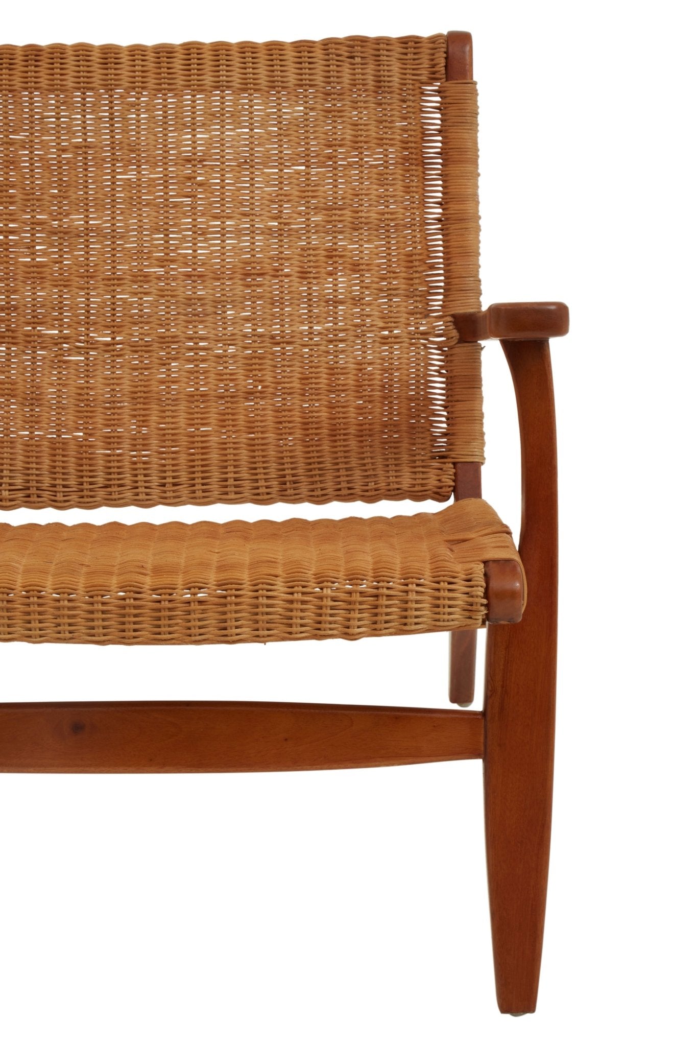 Gunner Woven Chair In Brown Natural Rattan - Skandi London