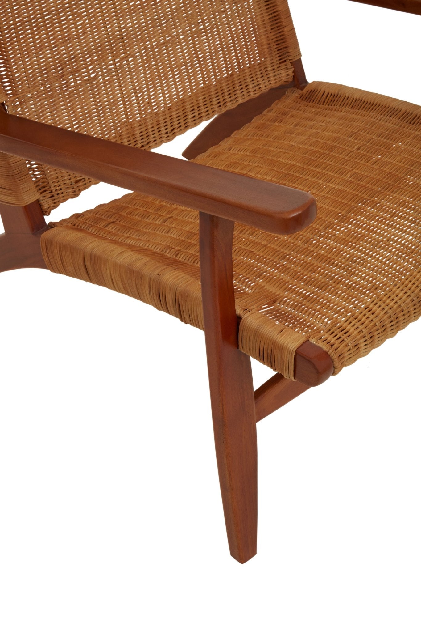 Gunner Woven Chair In Brown Natural Rattan - Skandi London