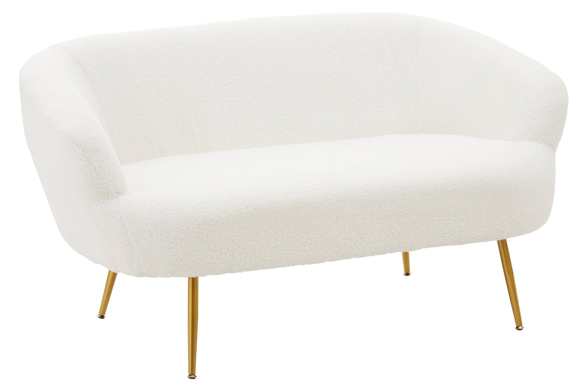 Sigvard Two Seat Sofa With Gold Finish Legs - Skandi London