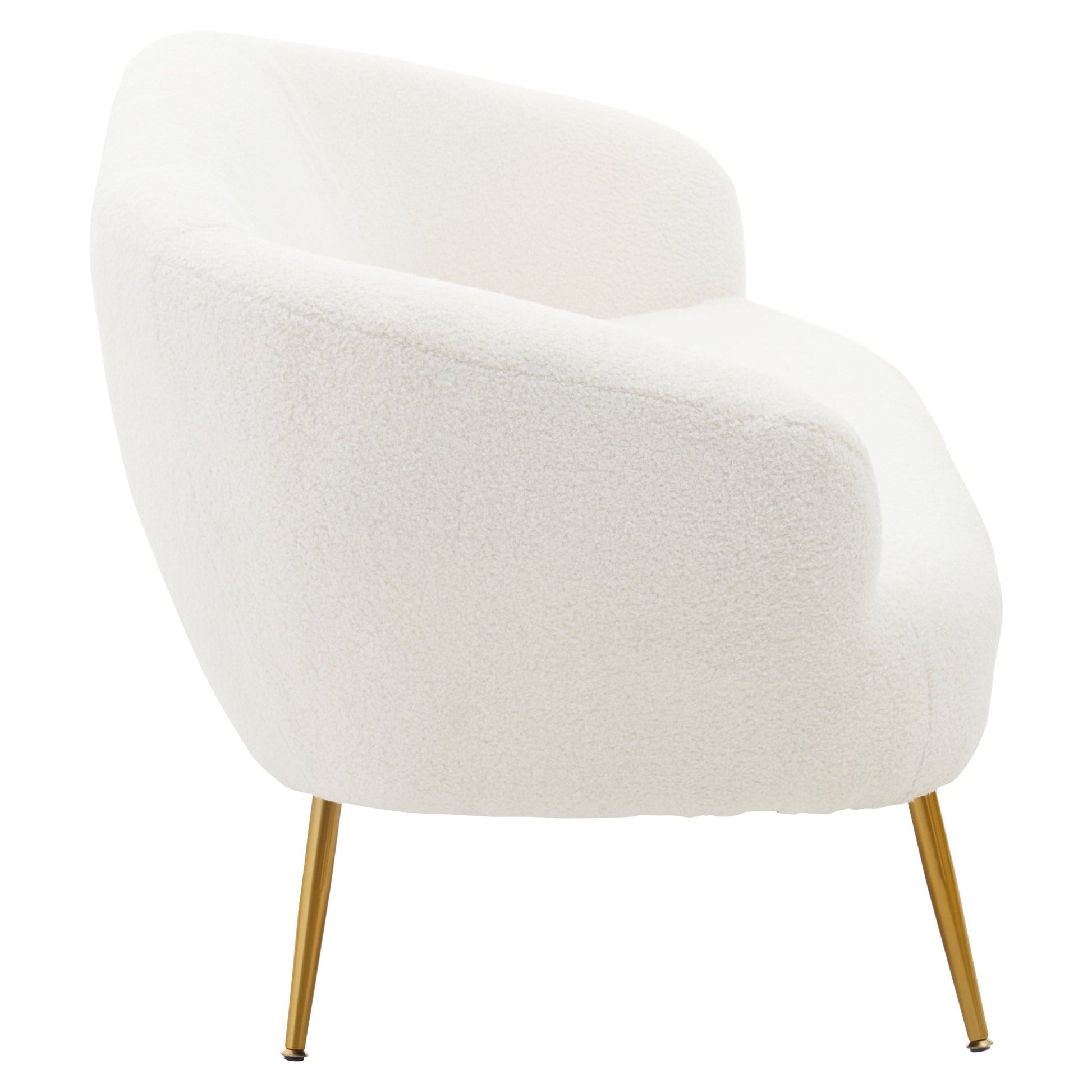 Sigvard Two Seat Sofa With Gold Finish Legs - Skandi London