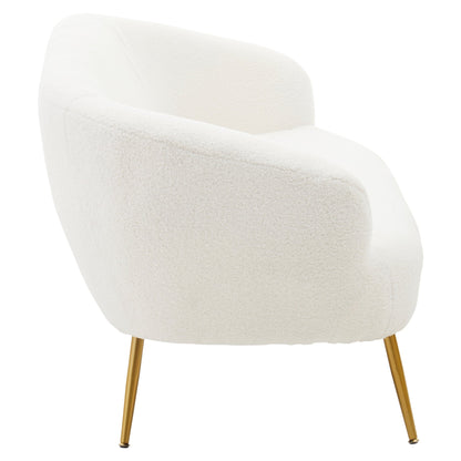 Sigvard Two Seat Sofa With Gold Finish Legs - Skandi London