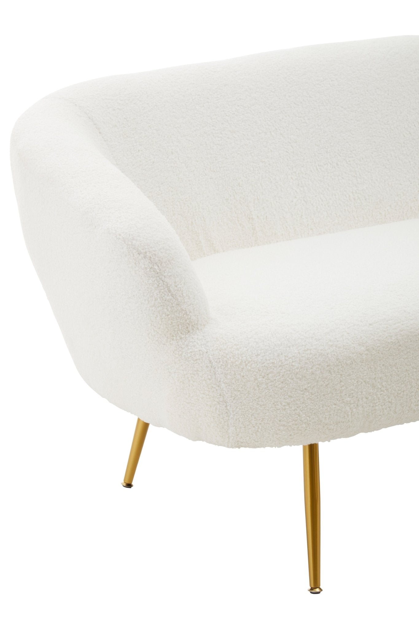 Sigvard Two Seat Sofa With Gold Finish Legs - Skandi London