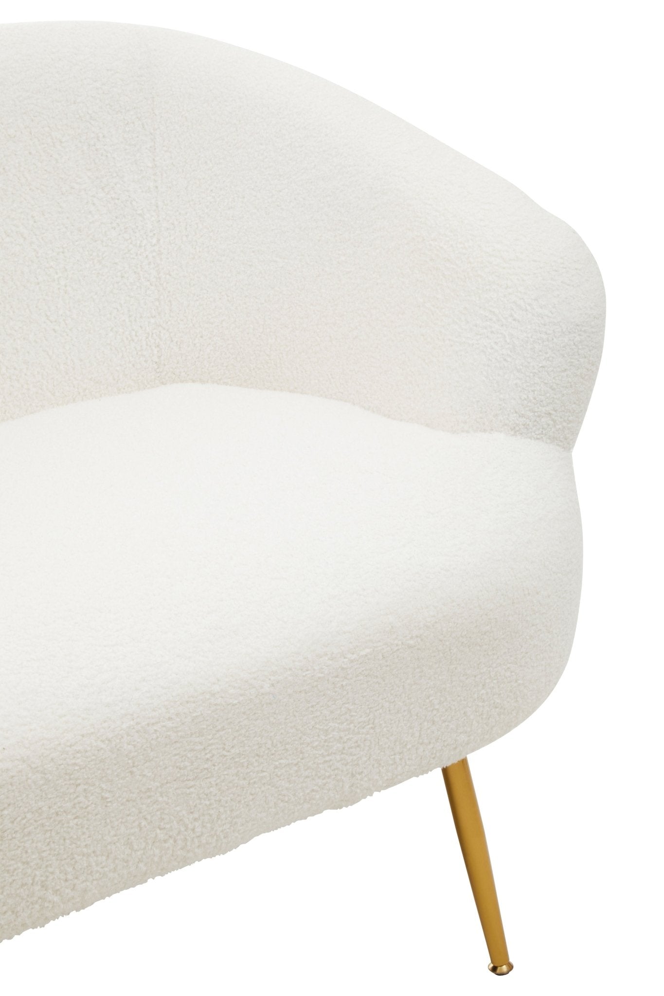 Sigvard Two Seat Sofa With Gold Finish Legs - Skandi London