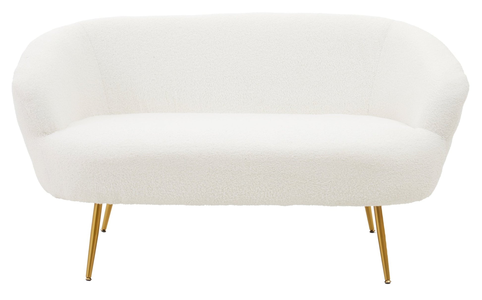 Sigvard Two Seat Sofa With Gold Finish Legs - Skandi London
