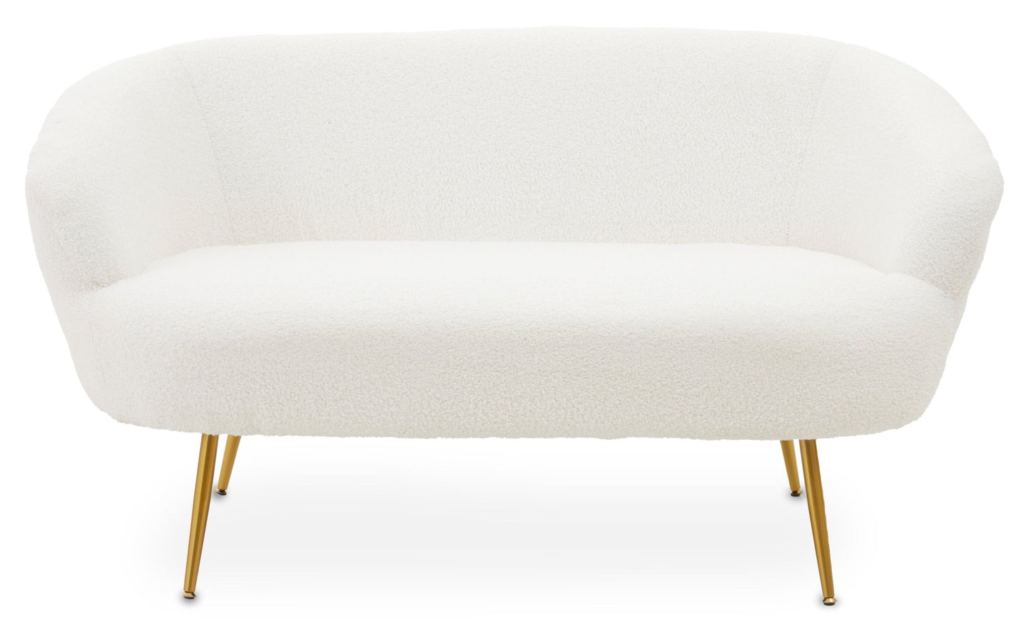 Sigvard Two Seat Sofa With Gold Finish Legs - Skandi London