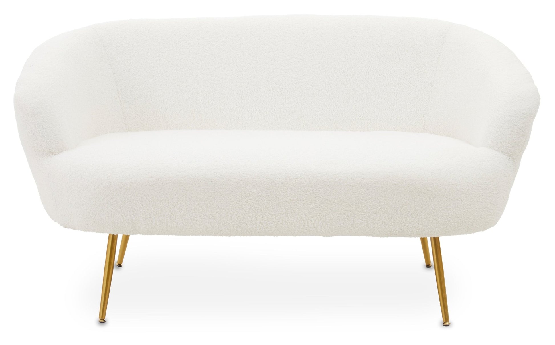 Sigvard Two Seat Sofa With Gold Finish Legs - Skandi London
