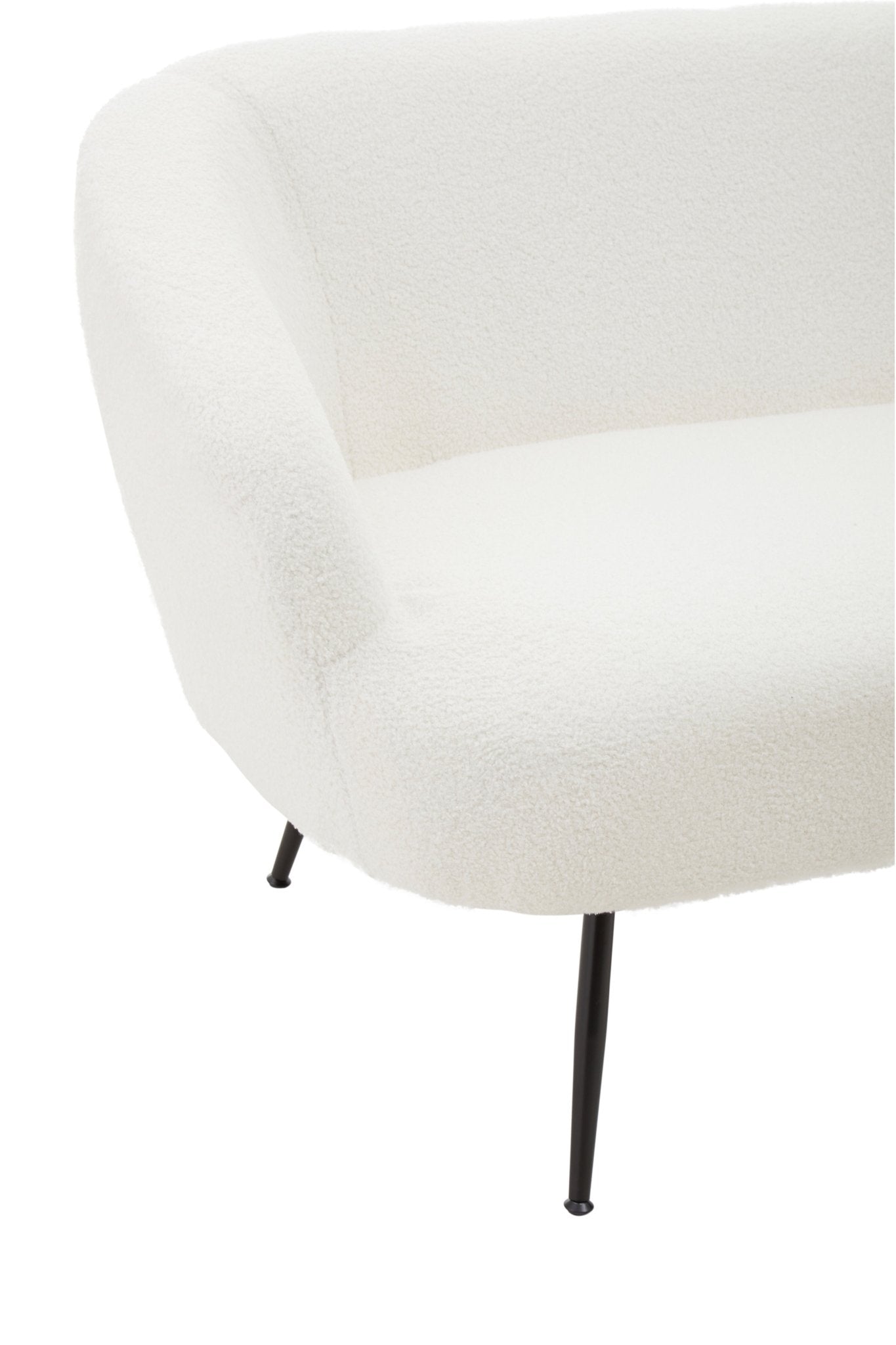 Sigvard Two Seat Sofa With Black Finish Legs - Skandi London