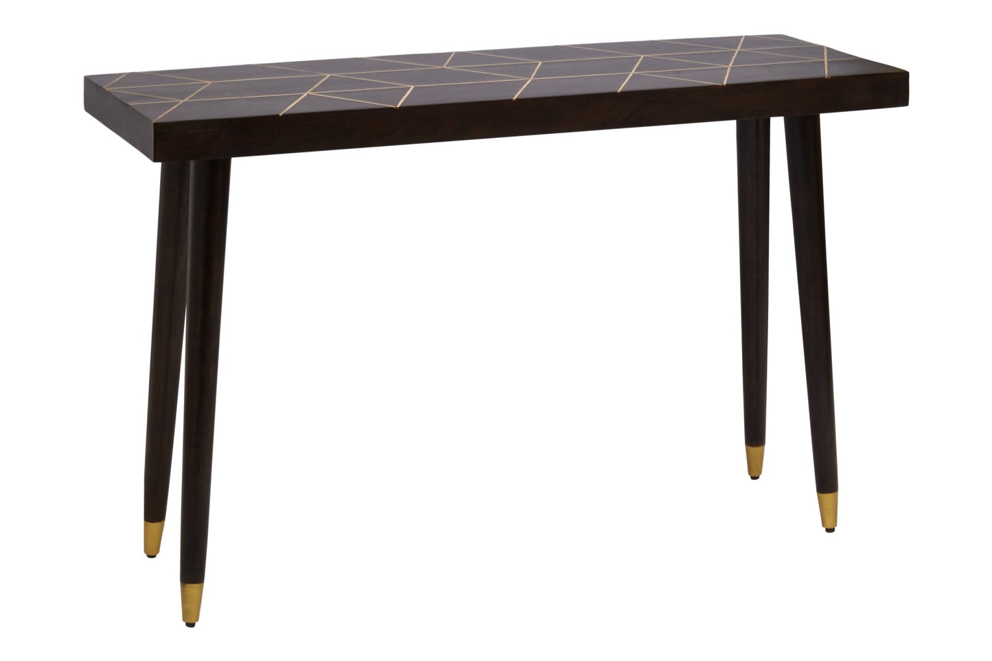 Kirk Mango Wood And Gold Finishing Console Table - Skandi London