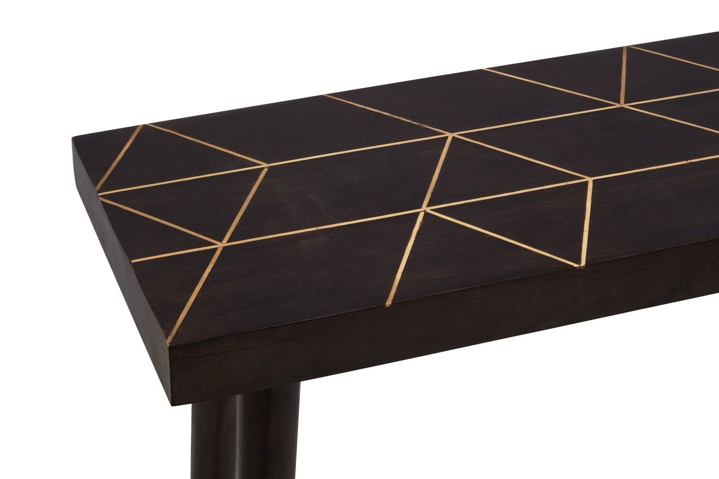 Kirk Mango Wood And Gold Finishing Console Table - Skandi London