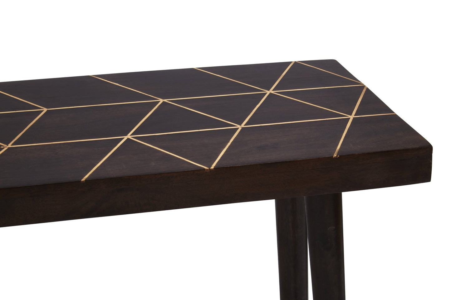 Kirk Mango Wood And Gold Finishing Console Table - Skandi London