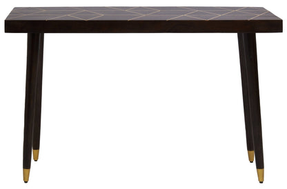 Kirk Mango Wood And Gold Finishing Console Table - Skandi London