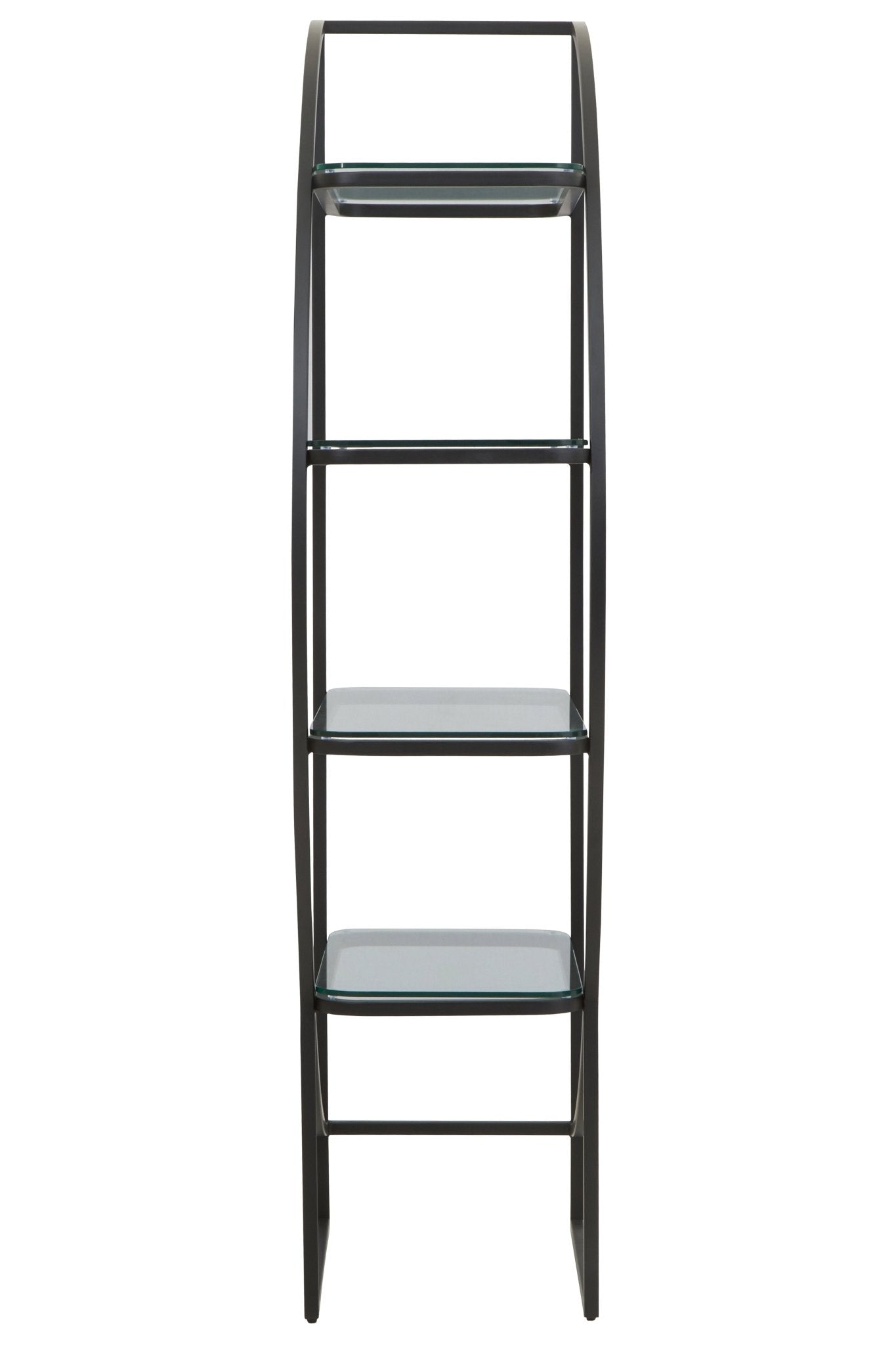 Sander Right Half Moon Black Shelf Unit - Skandi London