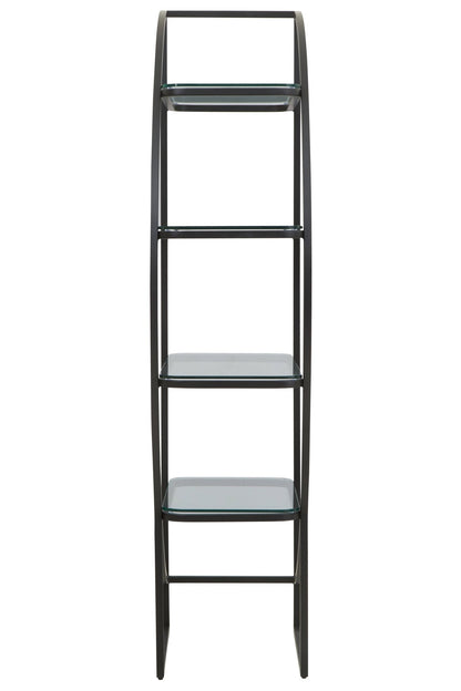 Sander Right Half Moon Black Shelf Unit - Skandi London
