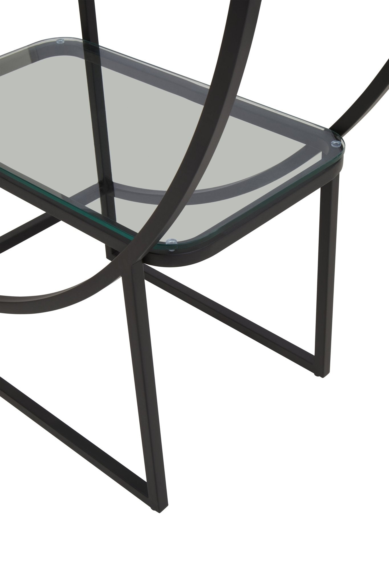 Sander Right Half Moon Black Shelf Unit - Skandi London