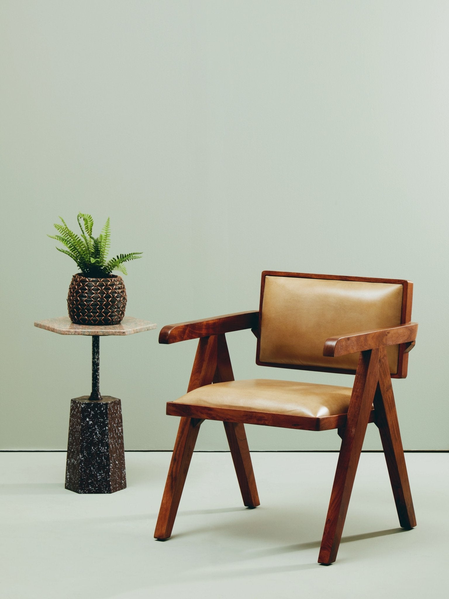 Bodil Natural Leather Armchair - Skandi London