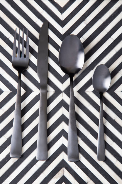 Asmund 16 Piece Onyx Cutlery Set - Skandi London