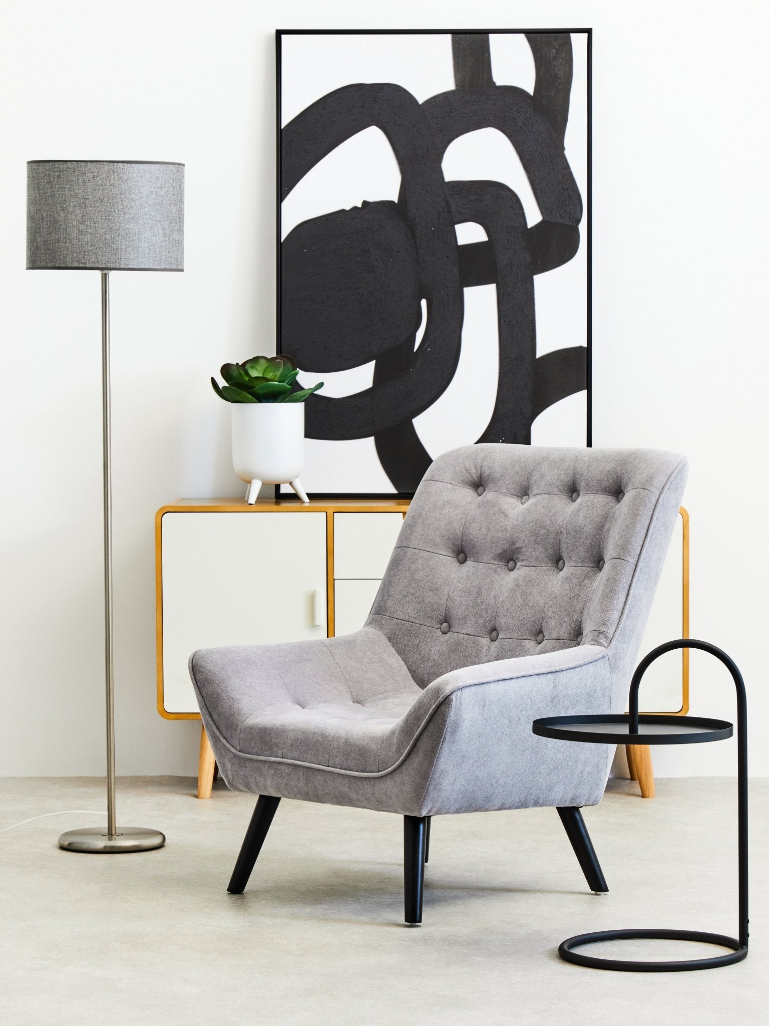 Rica Black Hanging Top Side Table - Skandi London