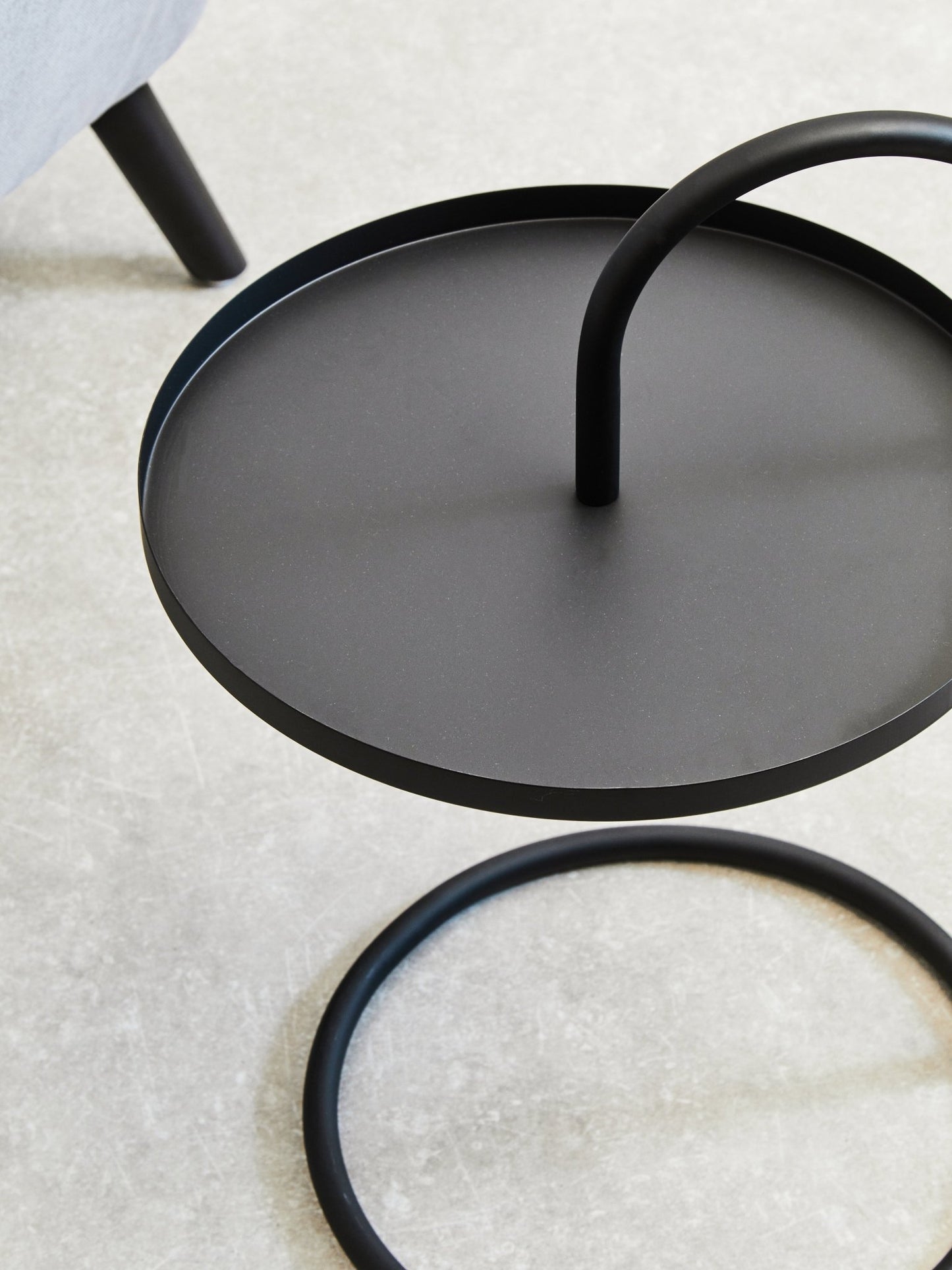 Rica Black Hanging Top Side Table - Skandi London