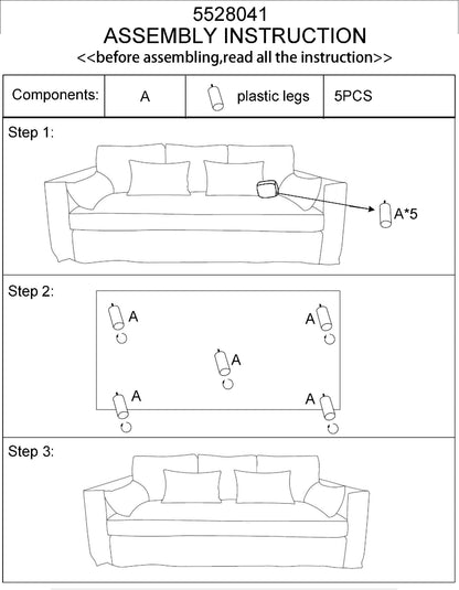 Kara 3 Seat Cream Sofa - Skandi London
