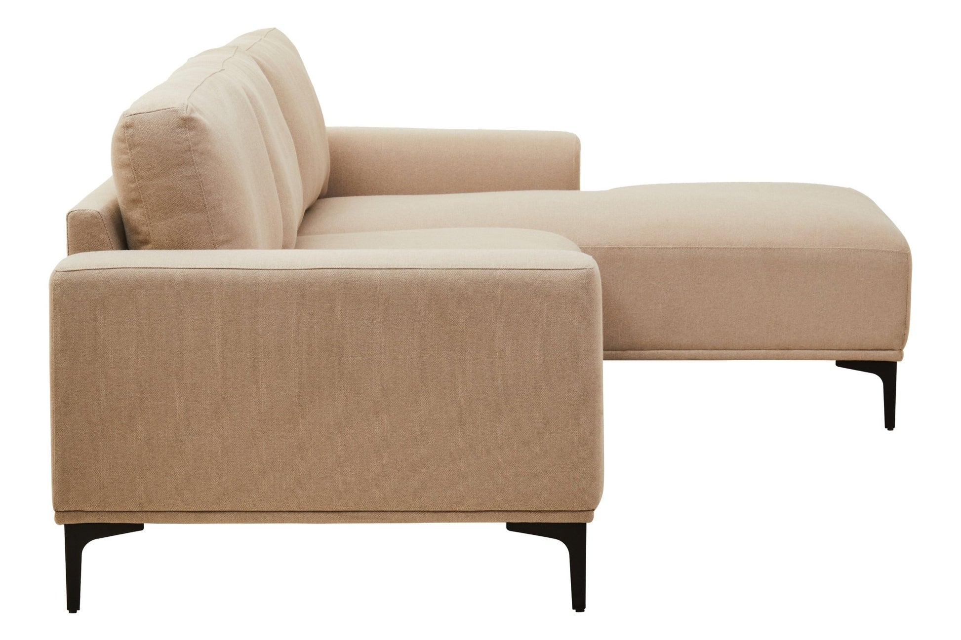 Rakel 3 Seat Natural Fabric Left Chaise Sofa - Skandi London
