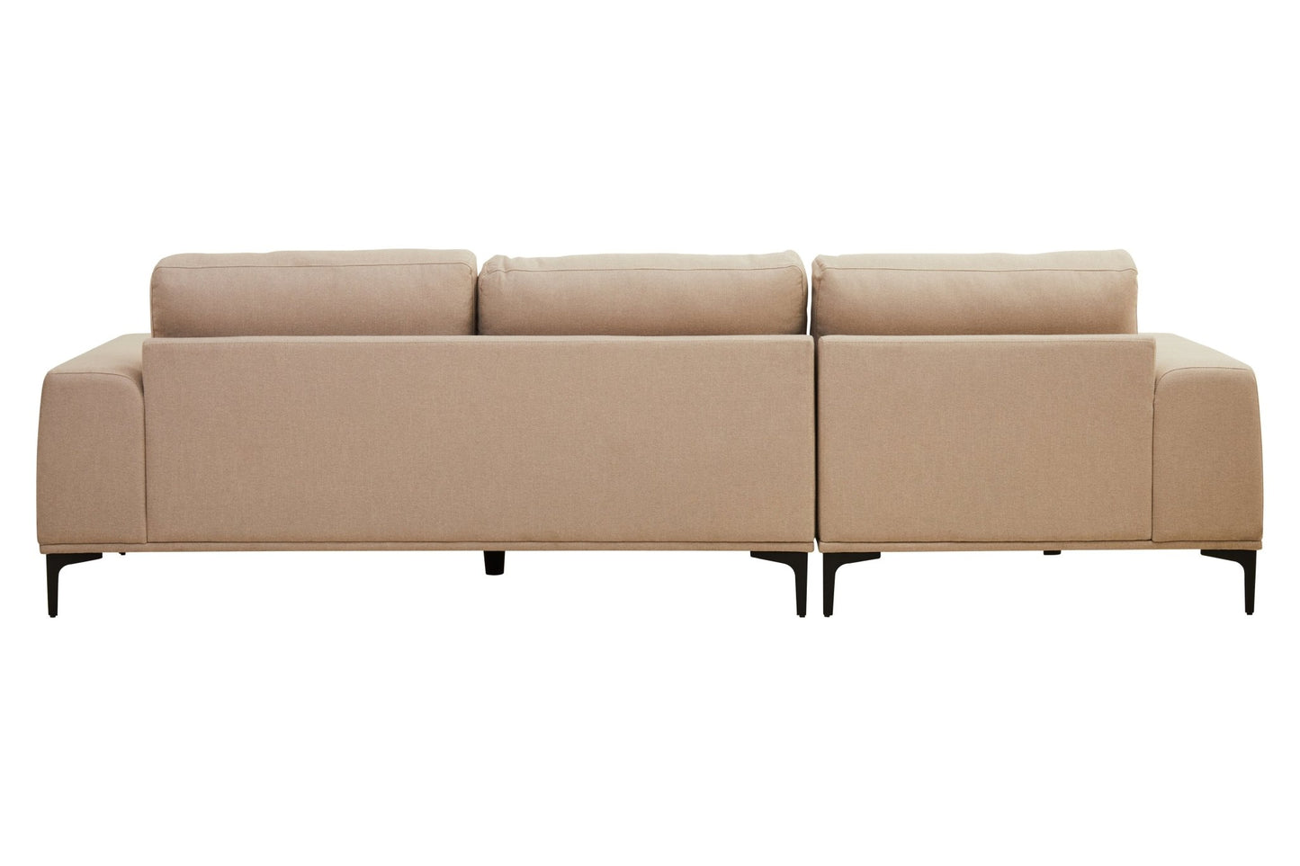 Rakel 3 Seat Natural Fabric Right Chaise Sofa - Skandi London