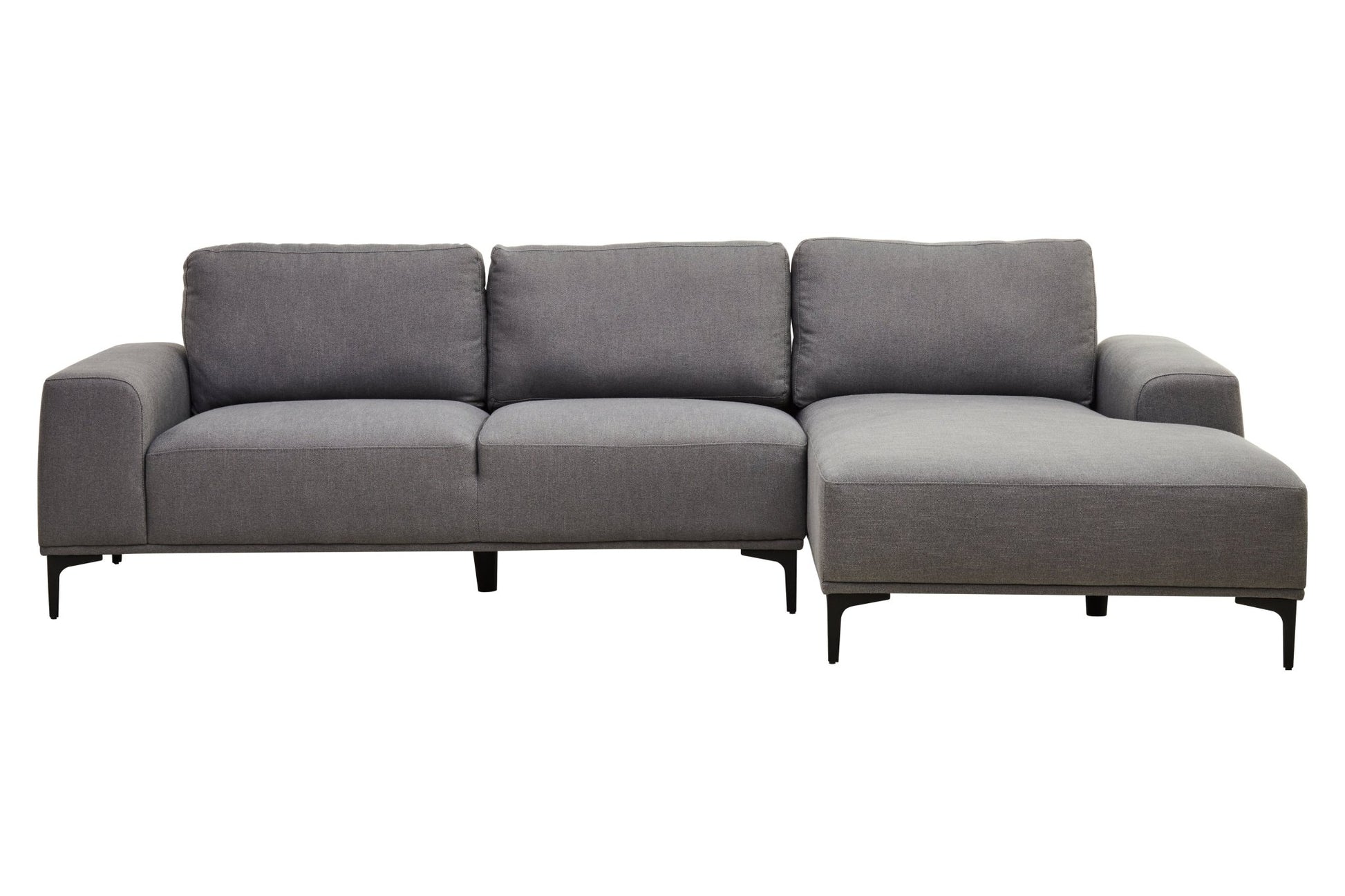 Rakel 3 Seat Grey Fabric Left Chaise Sofa - Skandi London