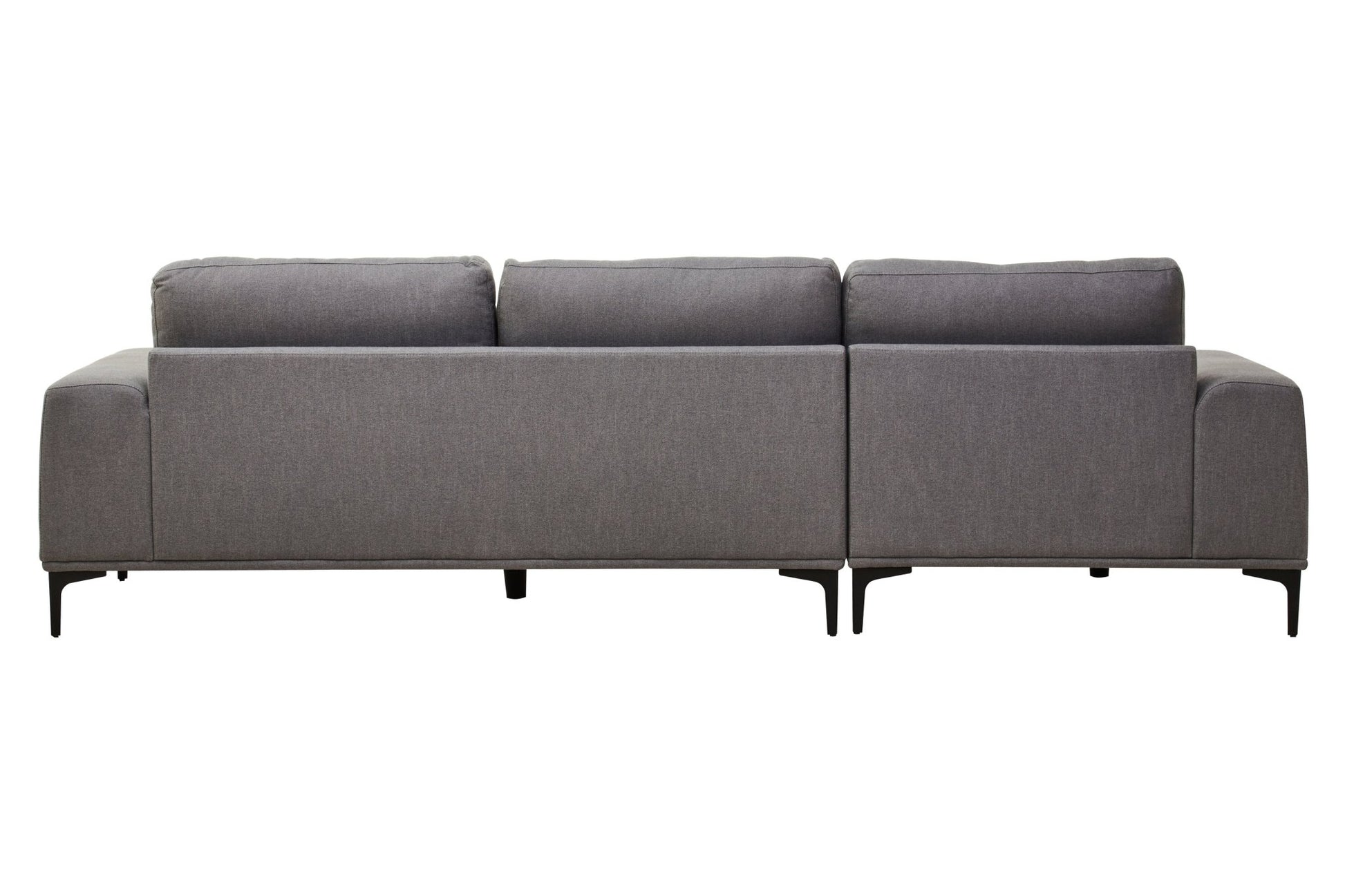 Rakel 3 Seat Grey Fabric Right Chaise Sofa - Skandi London