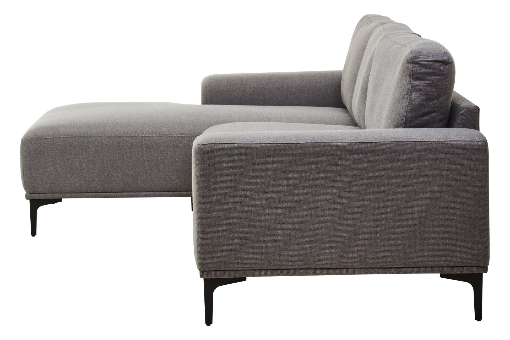 Rakel 3 Seat Grey Fabric Right Chaise Sofa - Skandi London