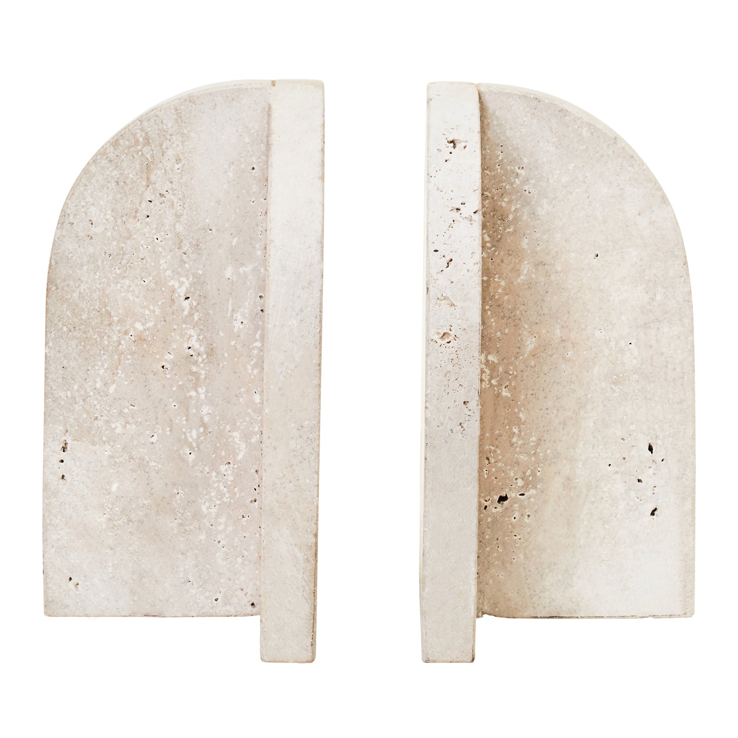 Ragnar Travertine Set of Two Arched Bookends