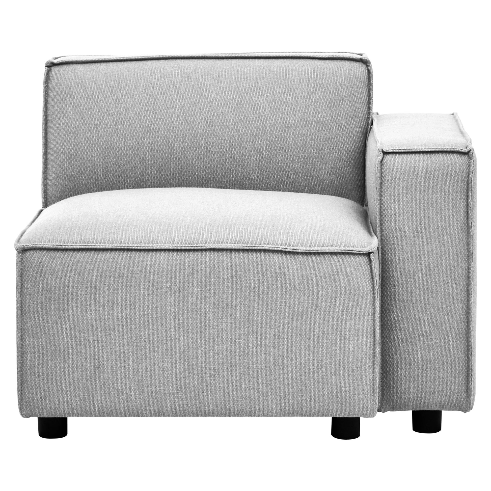 Rana Grey Fabric Left Arm Sofa - Skandi London