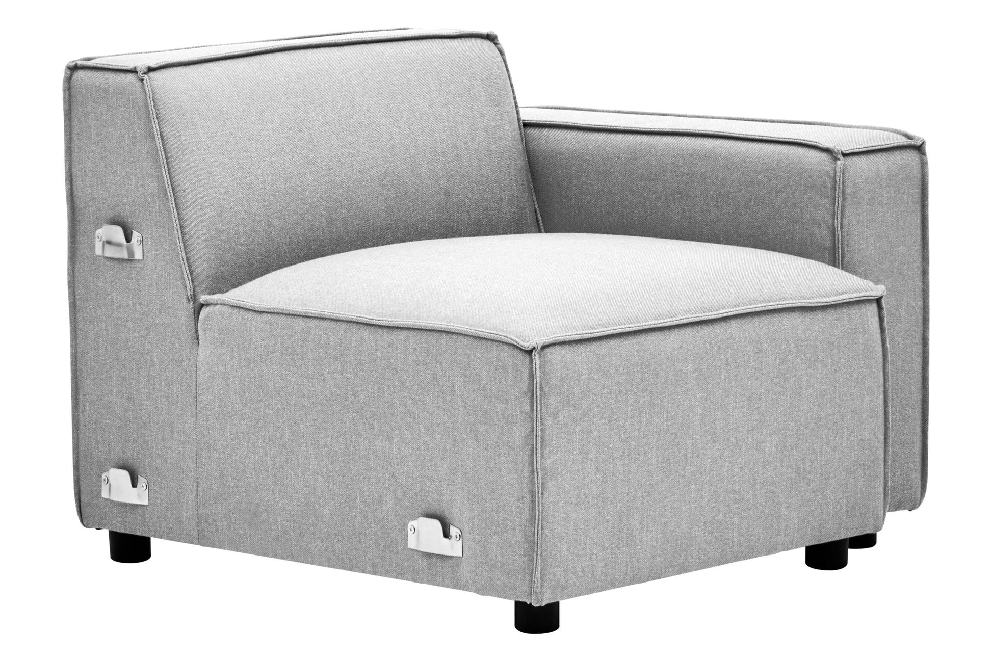 Rana Grey Fabric Left Arm Sofa - Skandi London