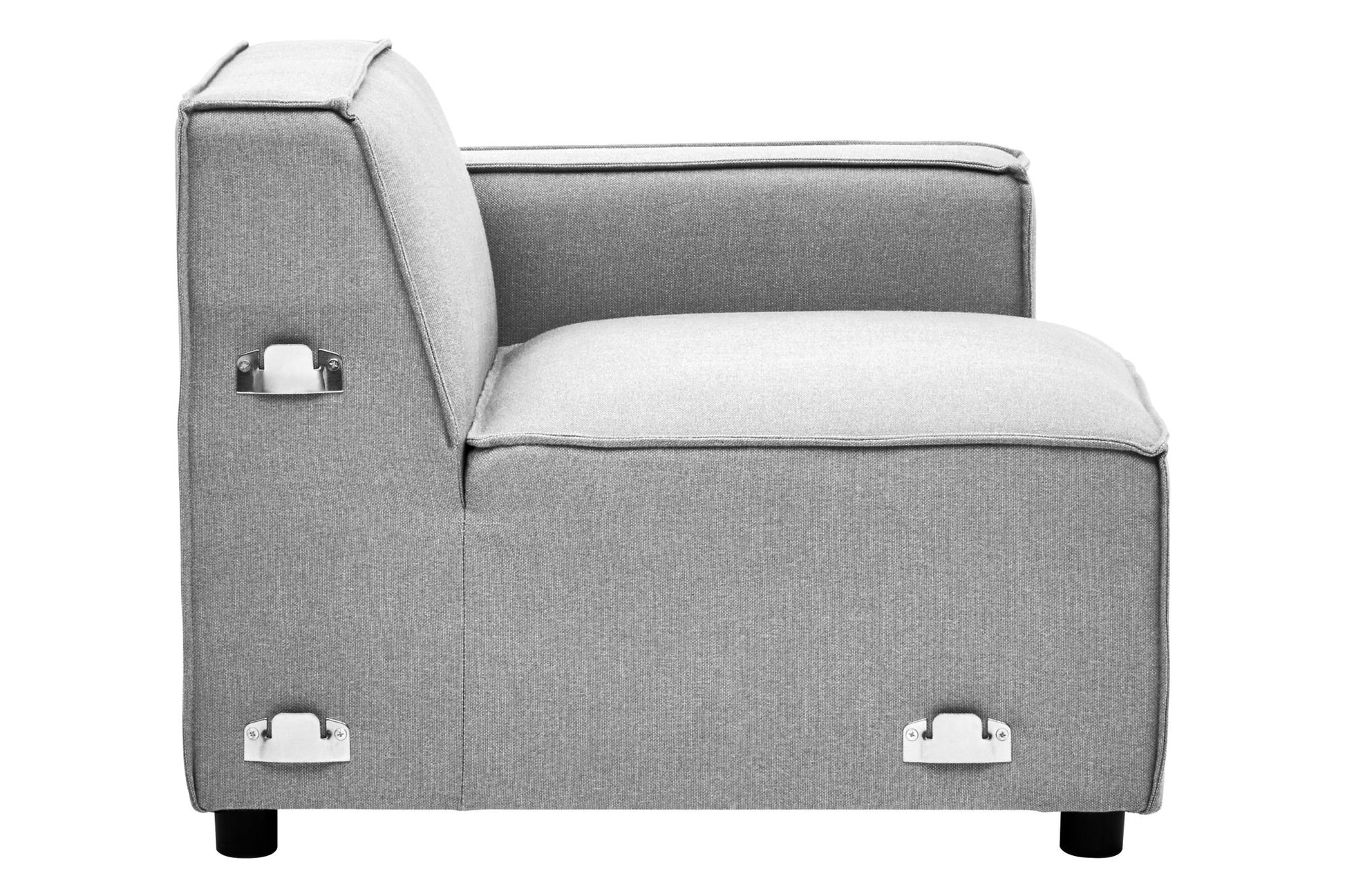 Rana Grey Fabric Left Arm Sofa - Skandi London