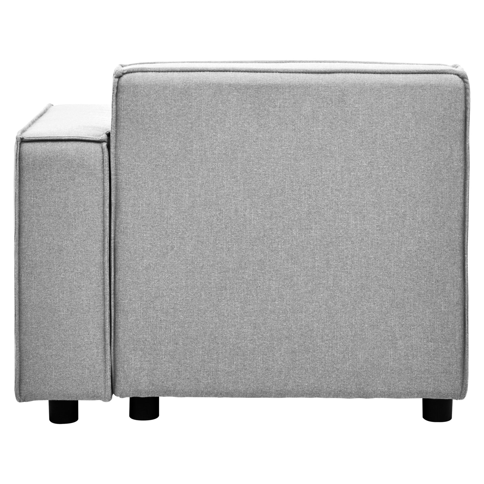 Rana Grey Fabric Left Arm Sofa - Skandi London