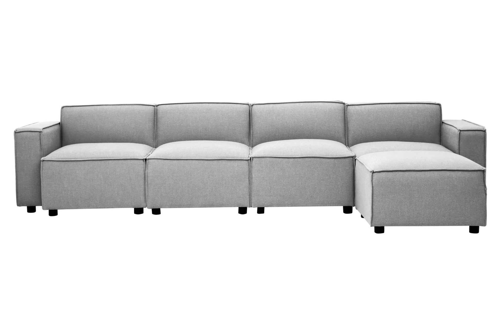 Rana Grey Fabric Left Arm Sofa - Skandi London