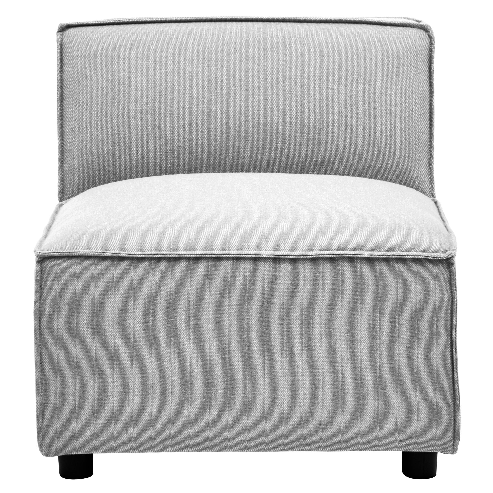 Rana Grey Fabric Armless Sofa - Skandi London