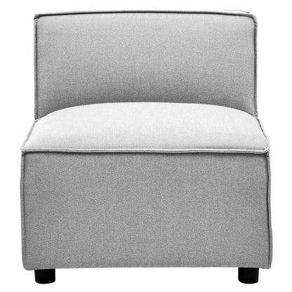 Rana Grey Fabric Armless Sofa - Skandi London