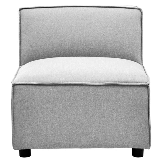 Rana Grey Fabric Armless Sofa - Skandi London