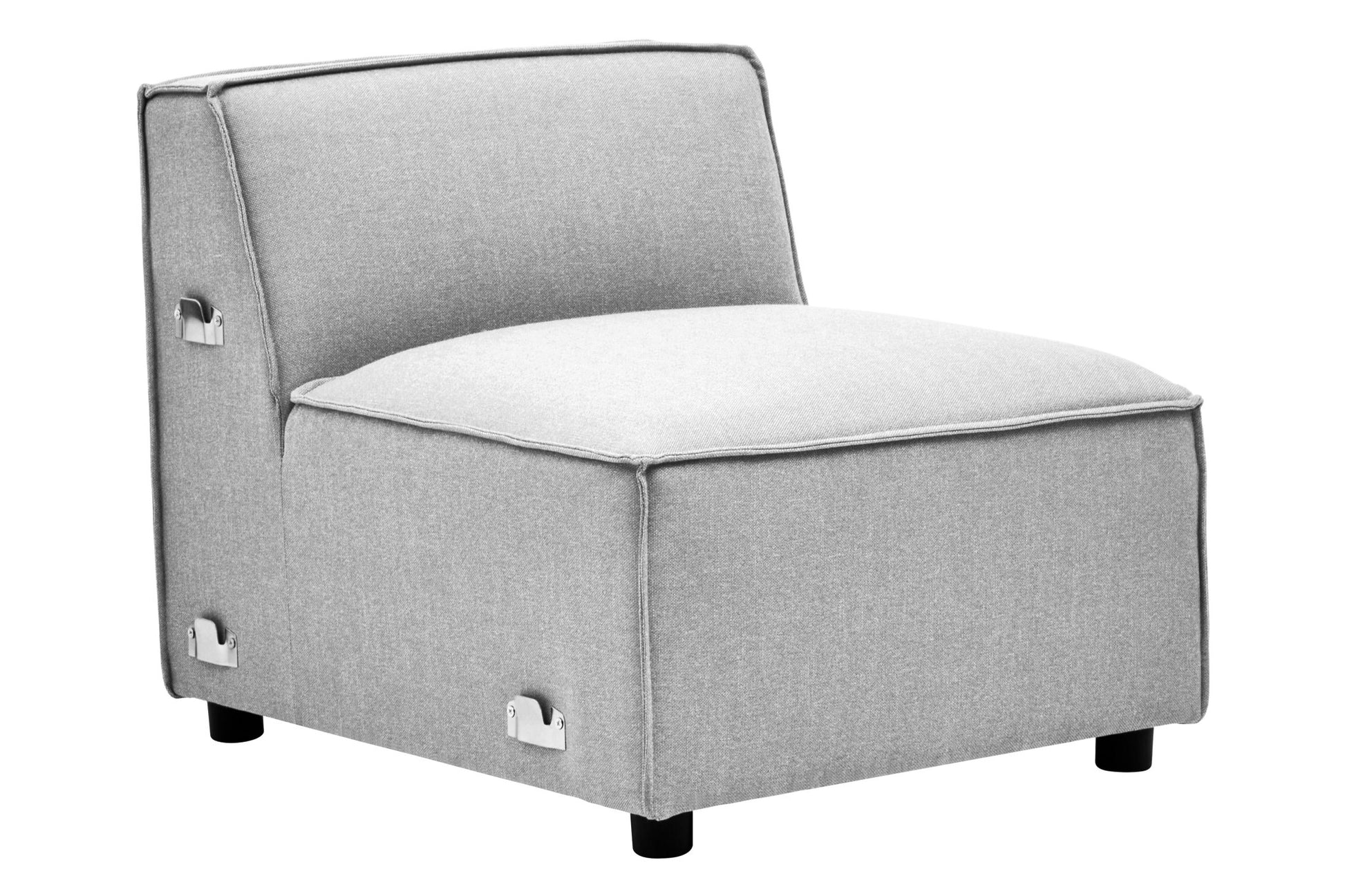 Rana Grey Fabric Armless Sofa - Skandi London