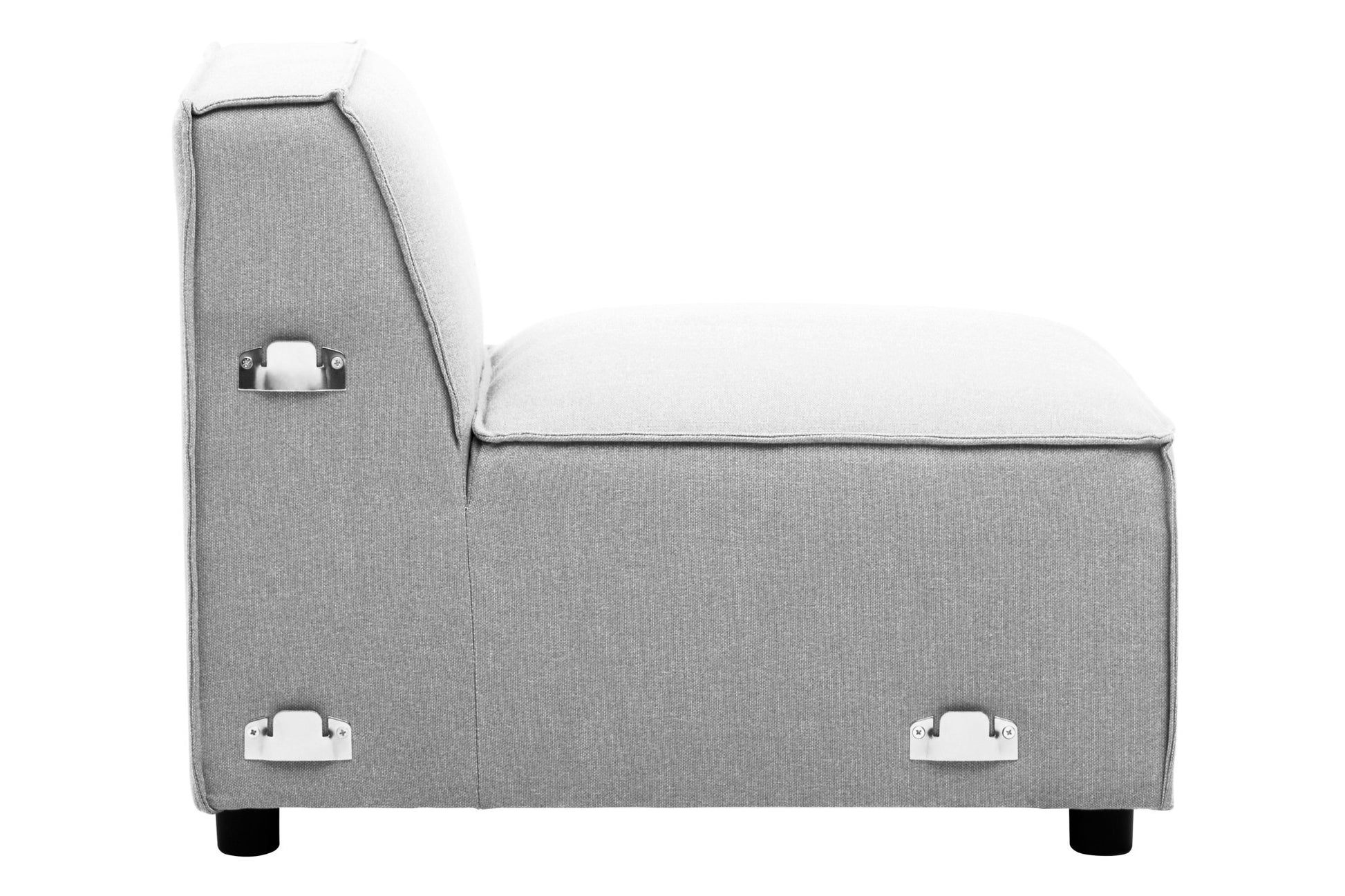 Rana Grey Fabric Armless Sofa - Skandi London