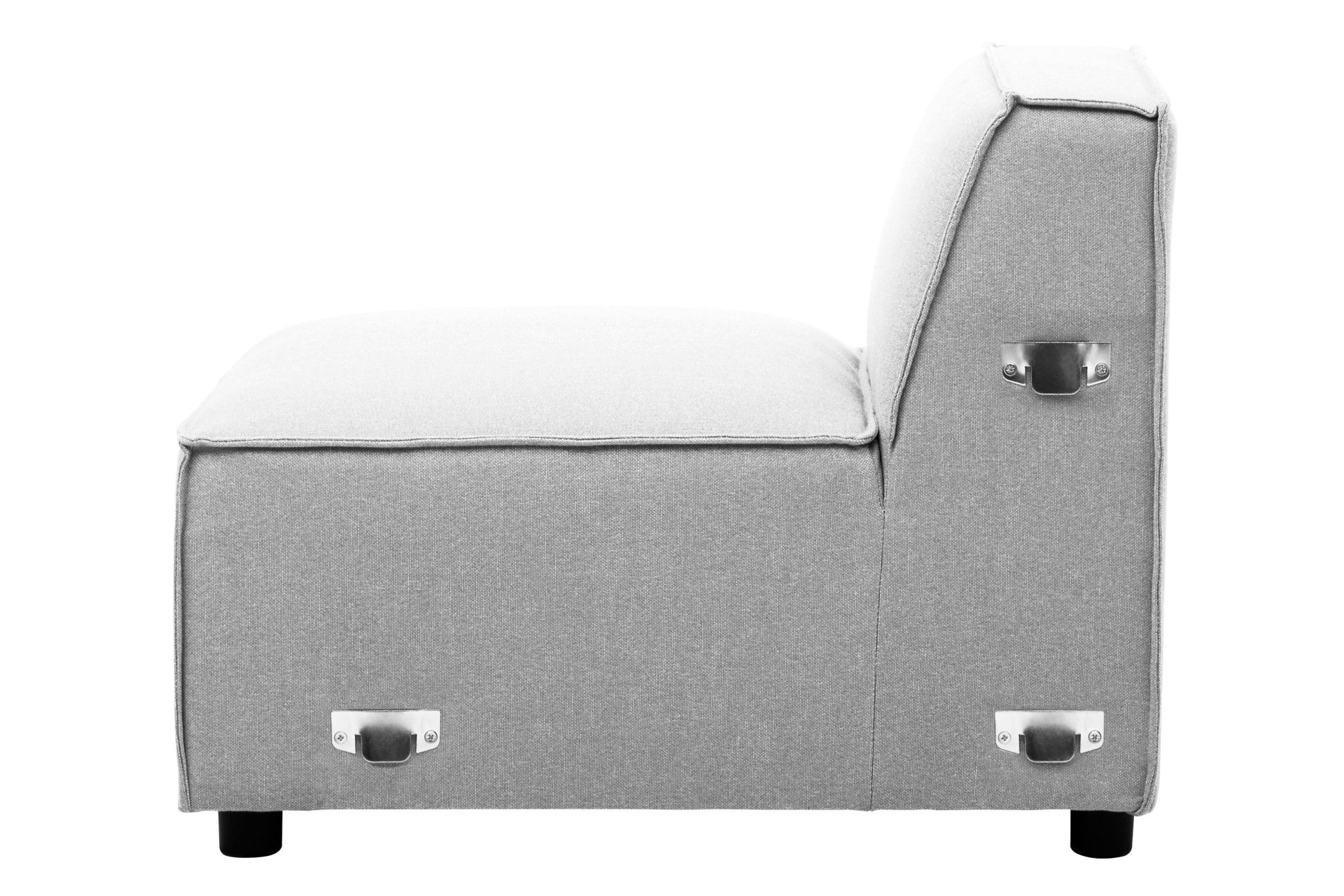 Rana Grey Fabric Armless Sofa - Skandi London