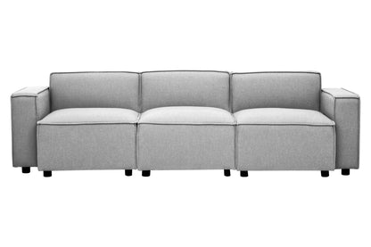 Rana Grey Fabric Armless Sofa - Skandi London