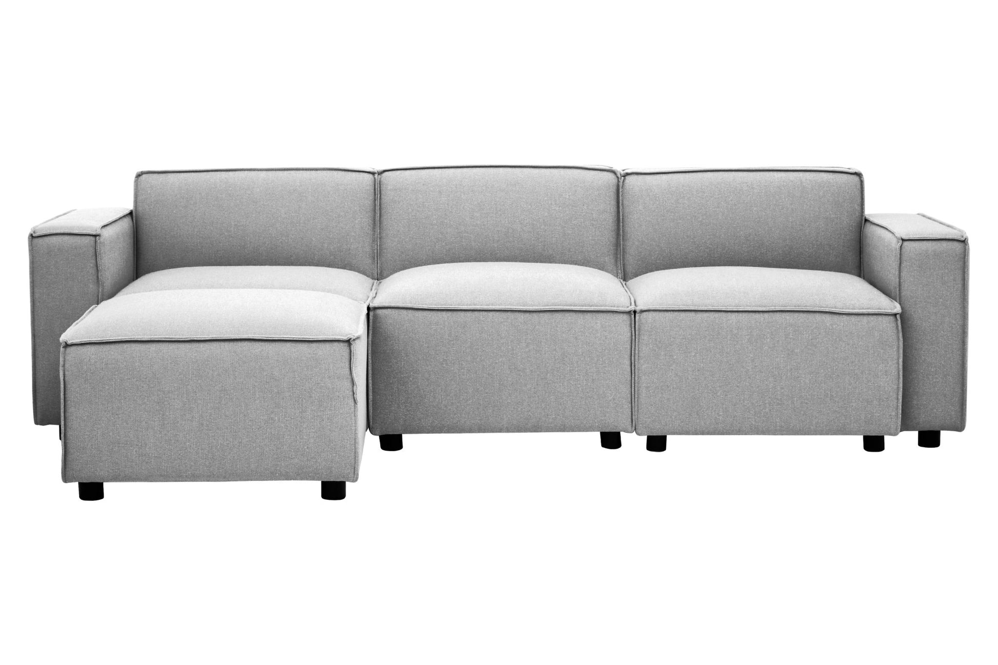 Rana Grey Fabric Armless Sofa - Skandi London