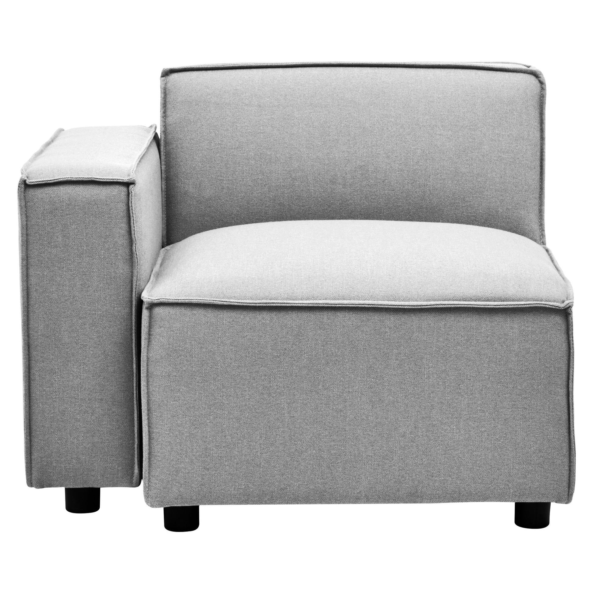 Rana Grey Fabric Right Arm Sofa - Skandi London