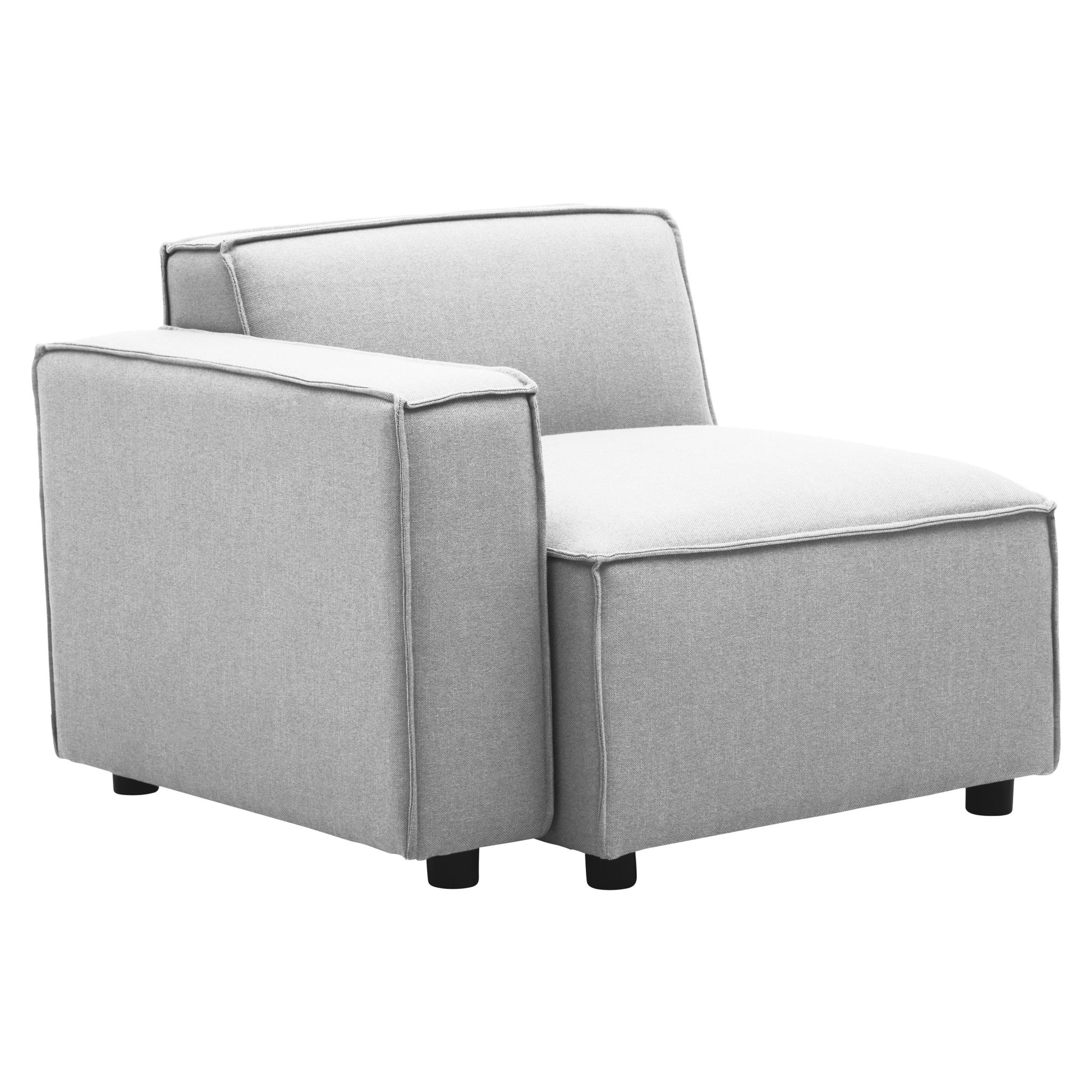 Rana Grey Fabric Right Arm Sofa - Skandi London