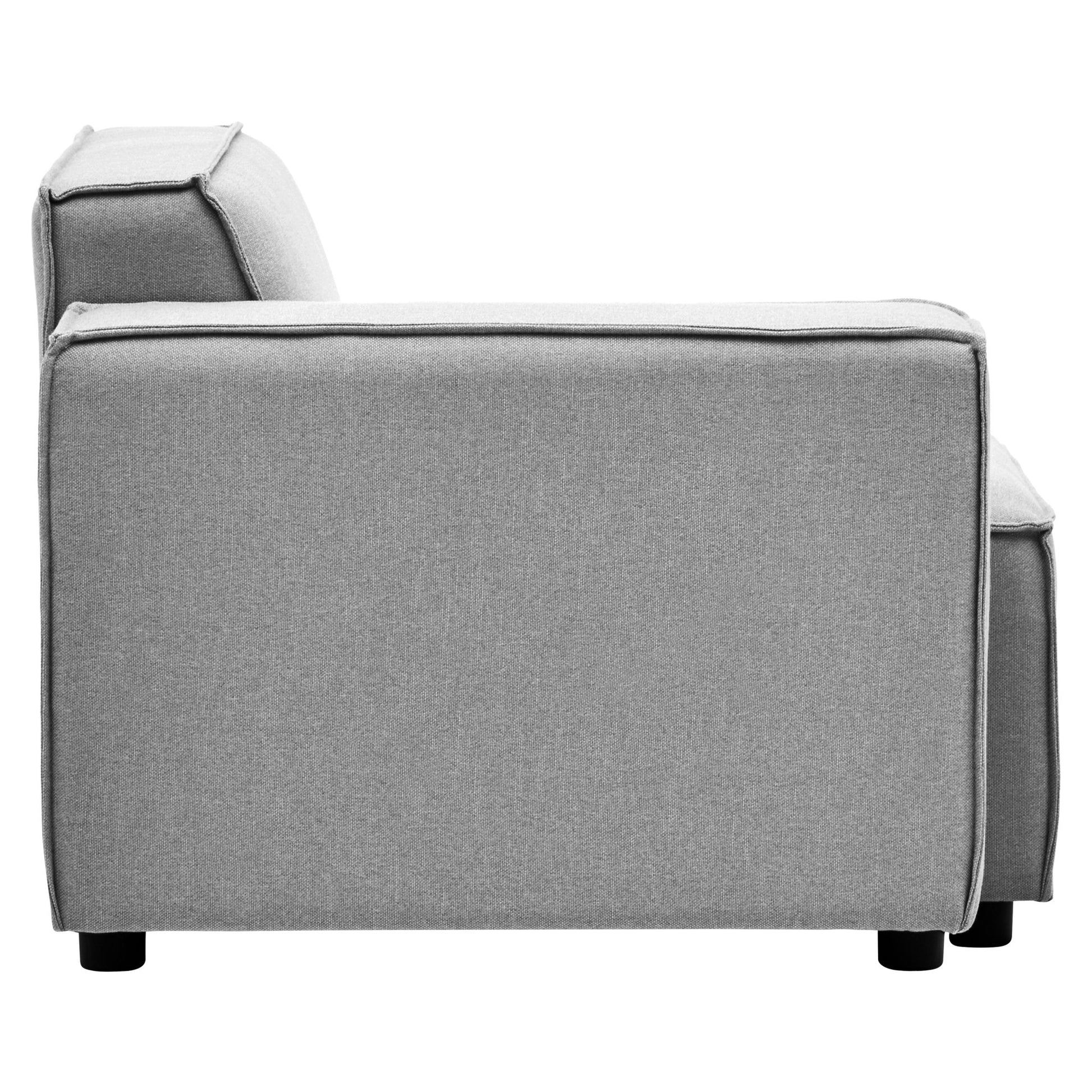 Rana Grey Fabric Right Arm Sofa - Skandi London