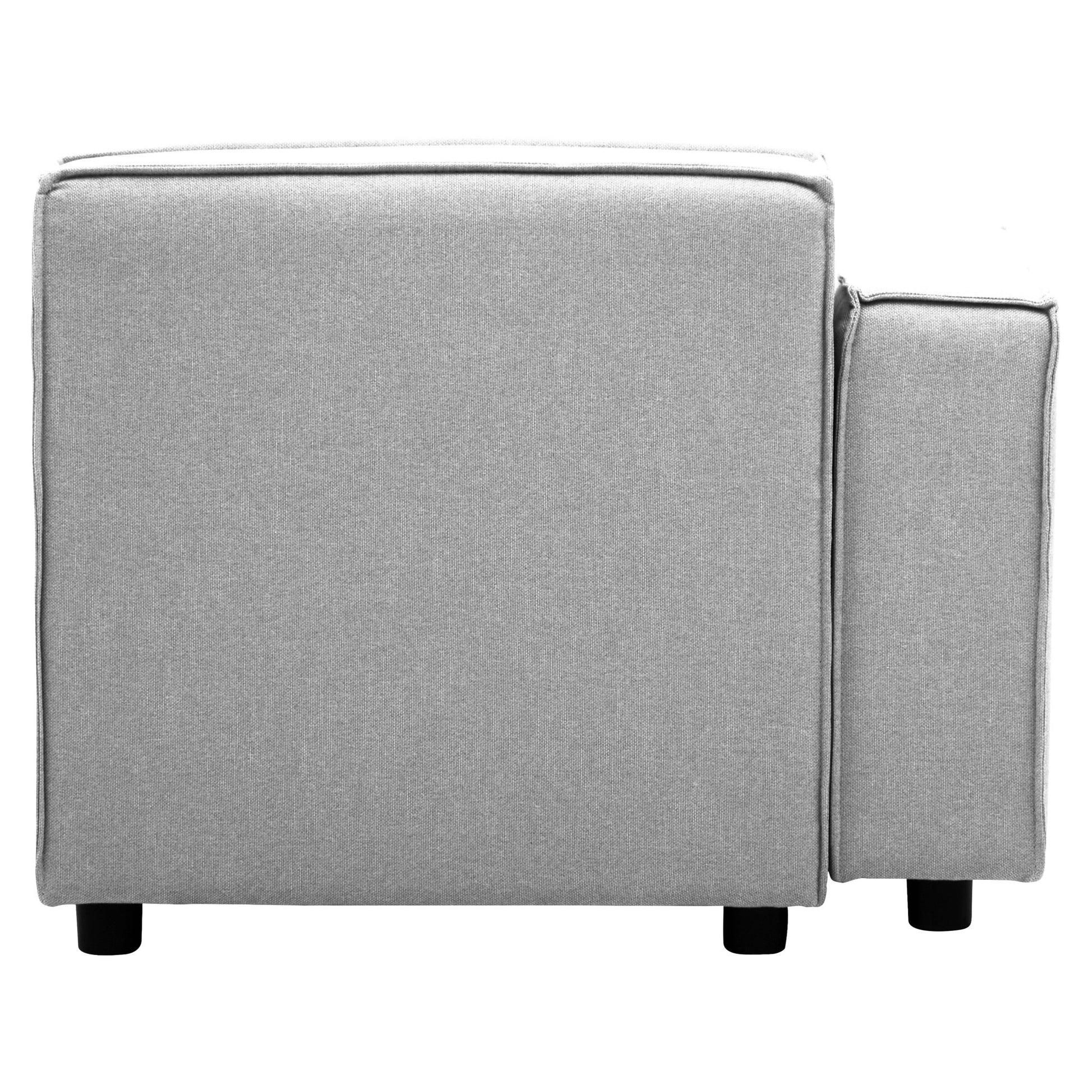 Rana Grey Fabric Right Arm Sofa - Skandi London