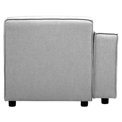 Rana Grey Fabric Right Arm Sofa - Skandi London