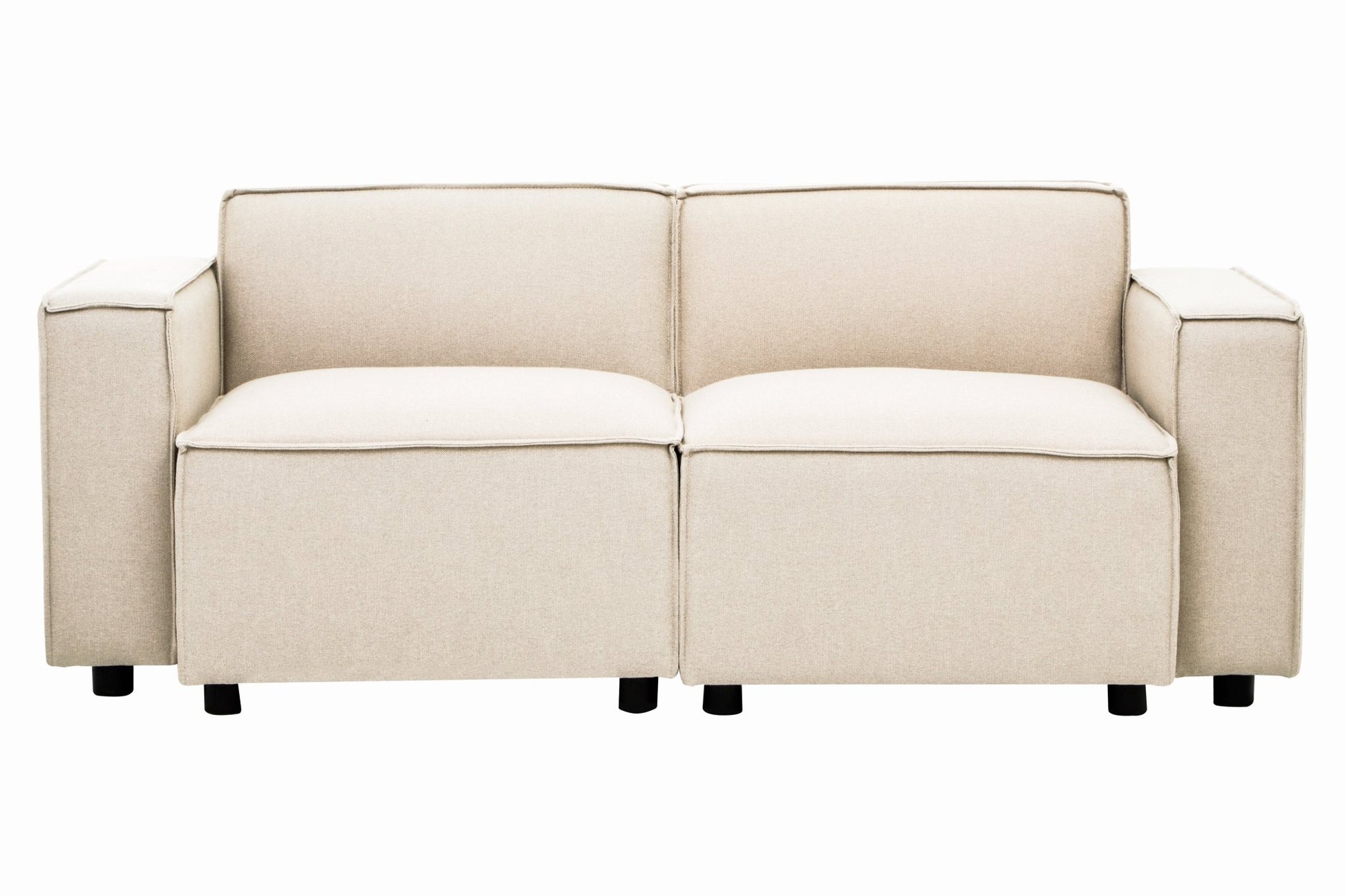 Rana Cream Fabric Right Arm Sofa - Skandi London