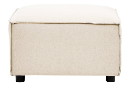 Rana Cream Fabric Sofa Ottoman - Skandi London